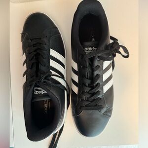 Adidas black leather